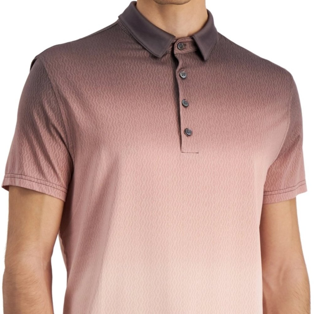 Alfani Men's Ombre Polo Fade Pattern Shirt Medium created for Macy's